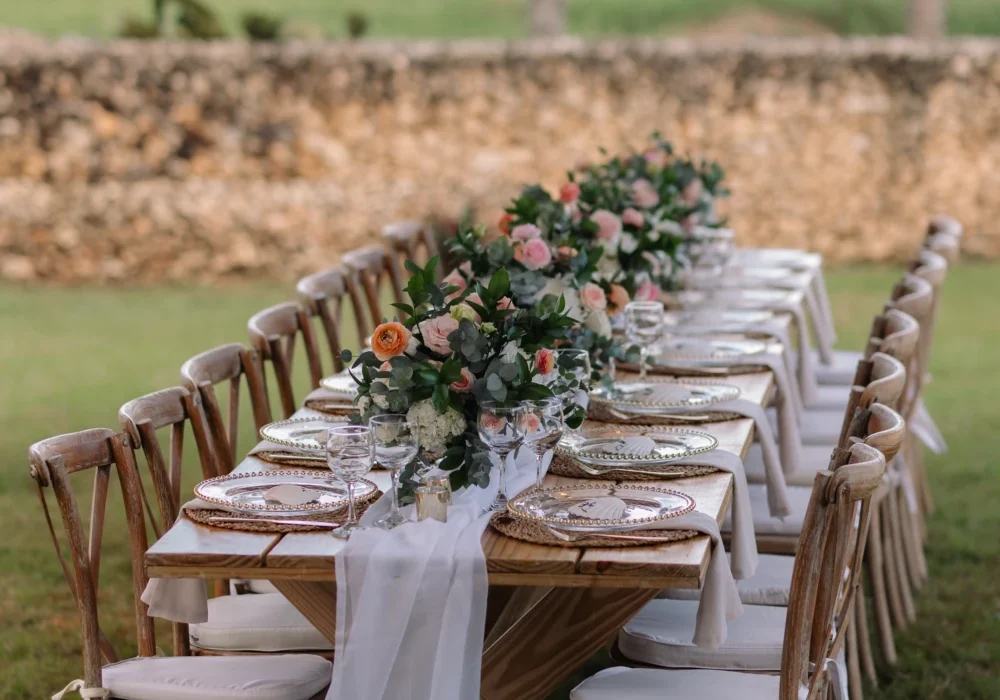 Intimate wedding dinner, Dominican Republic