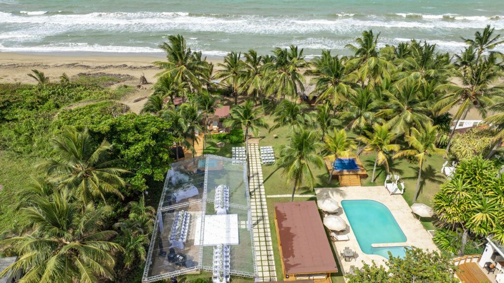 Aerial view of the Dominican north coast