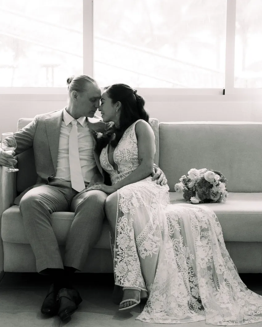 Tiffanny & Mathyeu destination wedding photo, Villa Cocomar, Cabarete