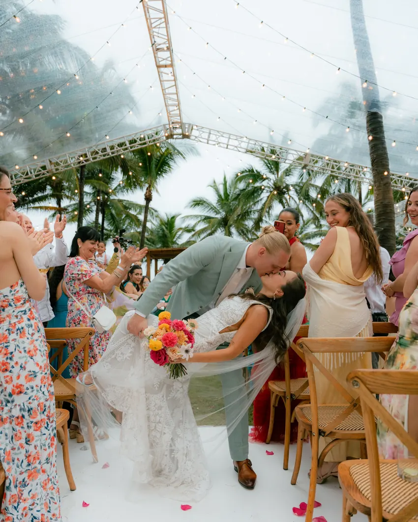 Tiffanny & Mathyeu destination wedding photo, Villa Cocomar, Cabarete